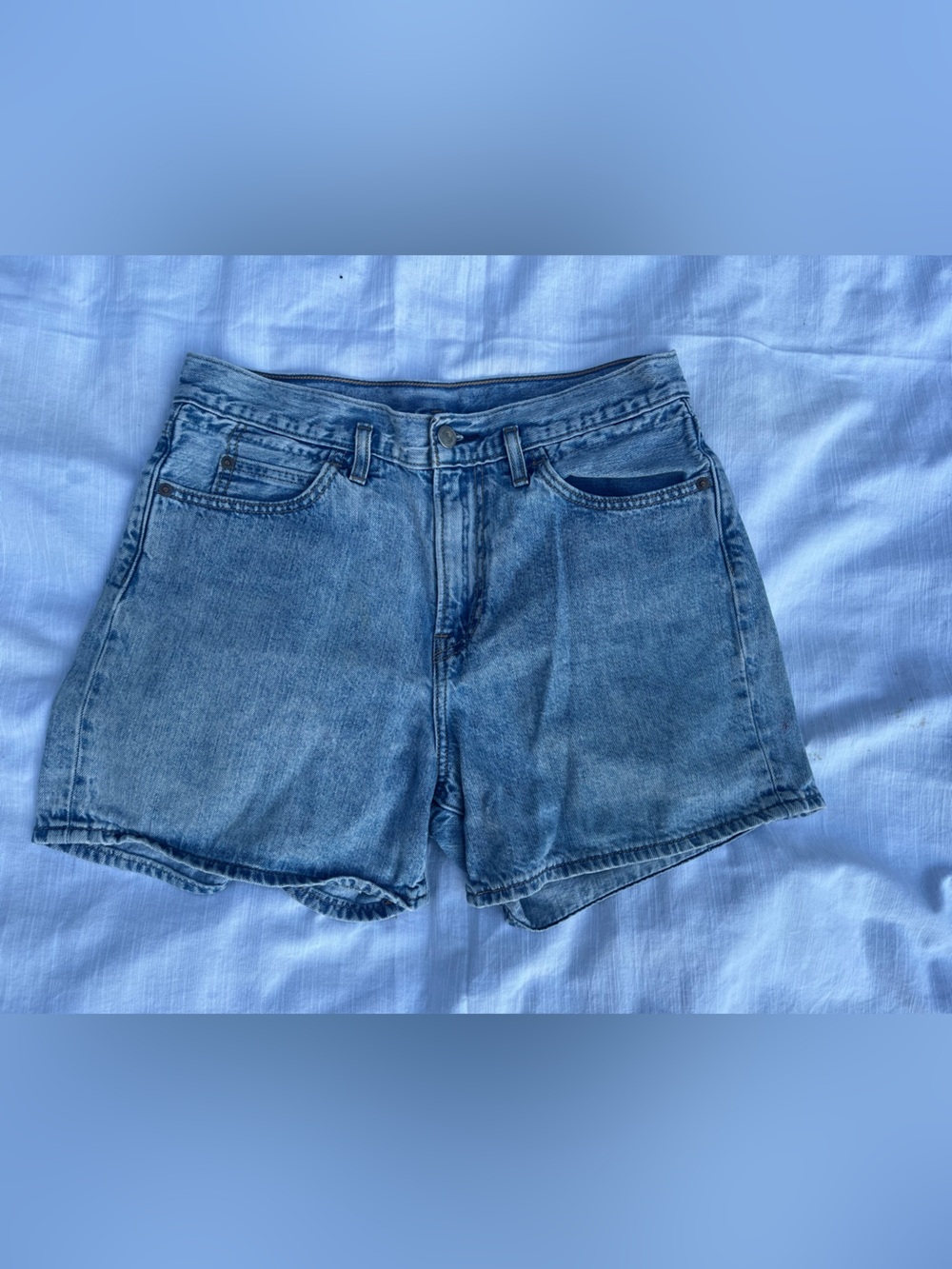 Levi's Light Blue Boyfriend Denim Shorts